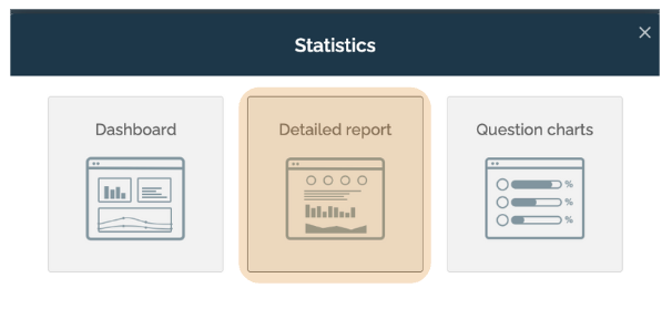 Navigation to the Detailed Report in the Statistics section
