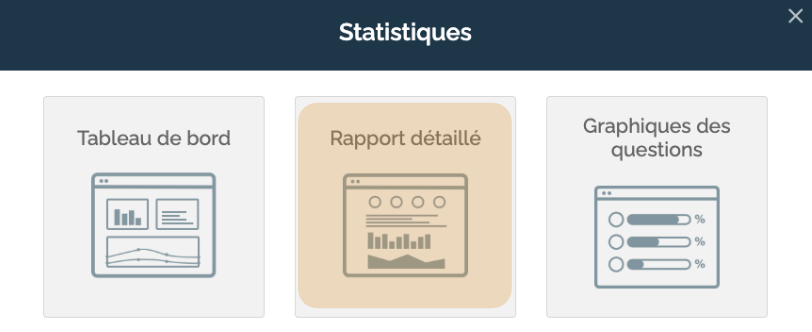 Navigation vers le rapport détaillé dans les statistiques
