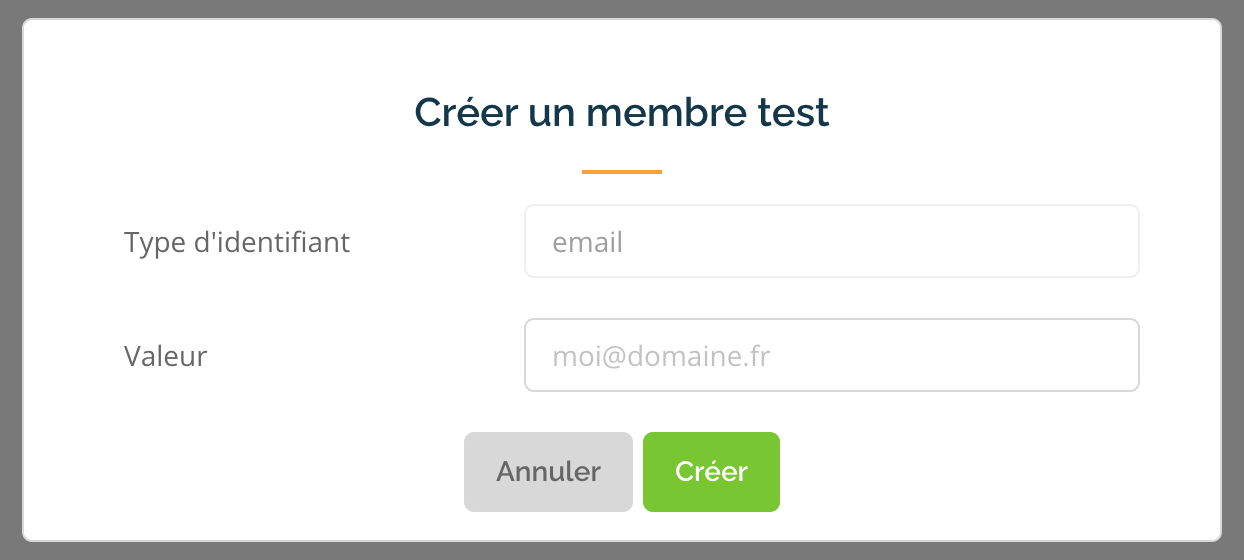 Tester votre programme de fidélité avec un membre test Centre d