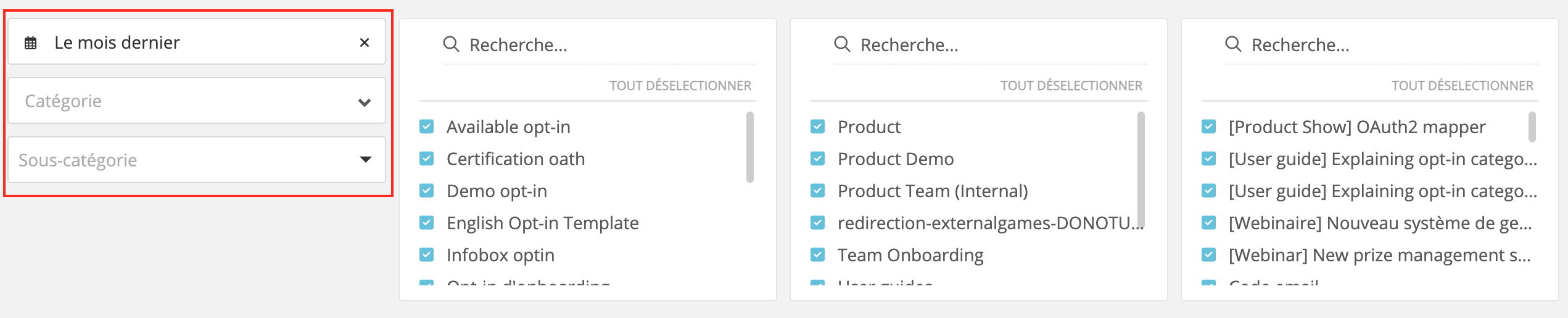 Reporting et indicateurs clés pour évaluer vos optins Centre d'aide